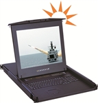 1U 17" High Brightness LCD Rackmount Monitor W/ 8 Port COMBO USB/PS2 KVM, SUN & iMAC Compatible (Part#RMH-182-17-801)