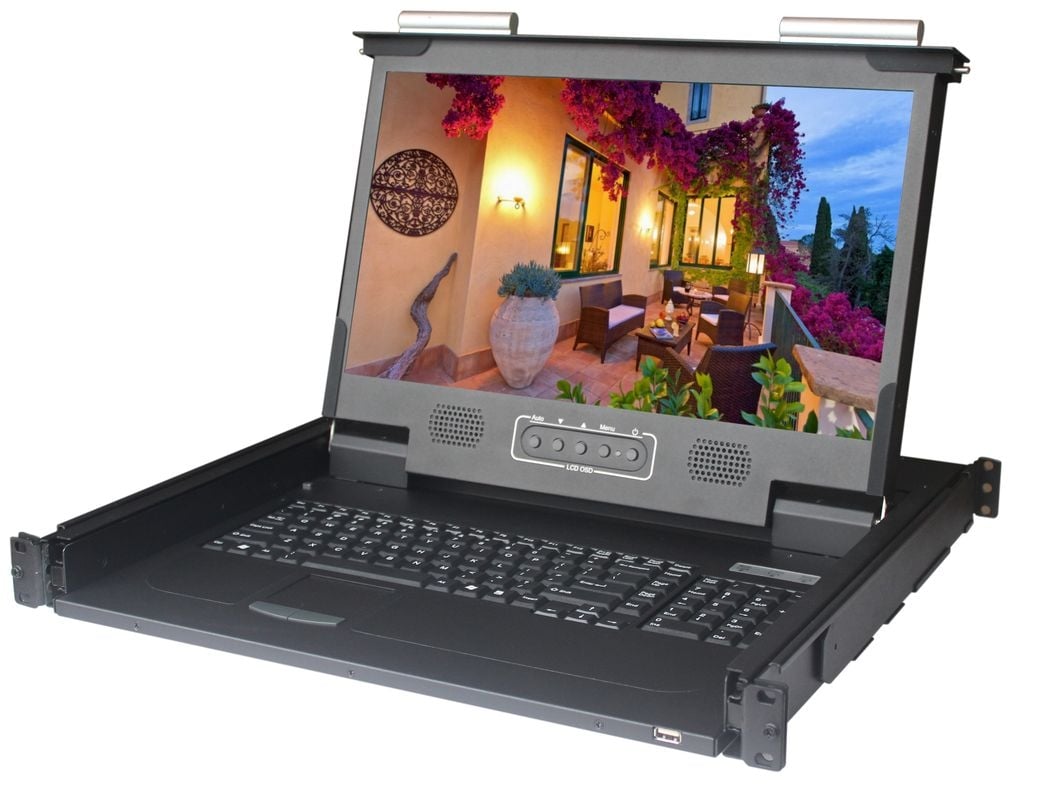 1U 17" Short Depth 4K Rackmount Monitor (Part# RM-K17USD-A)