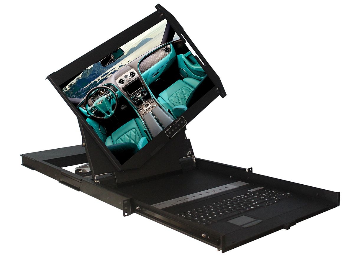 1U 24" Rotating 4K Rackmount Monitor  (Part# RM-K24A-R)