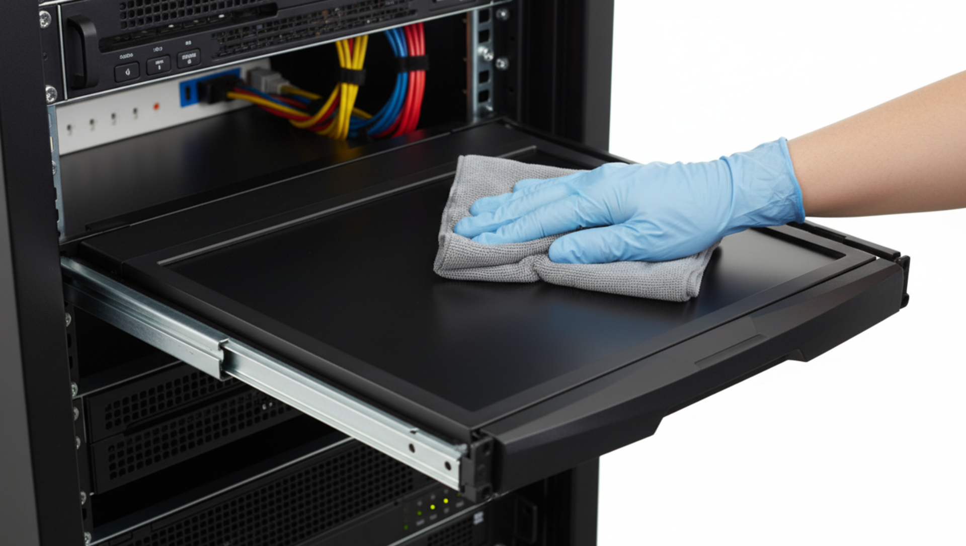 cleaning rackmount monitor drawer