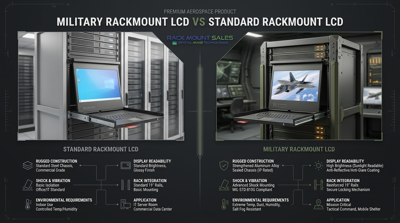 MILITARY VS STANDARD RACKMOUNT LCD
